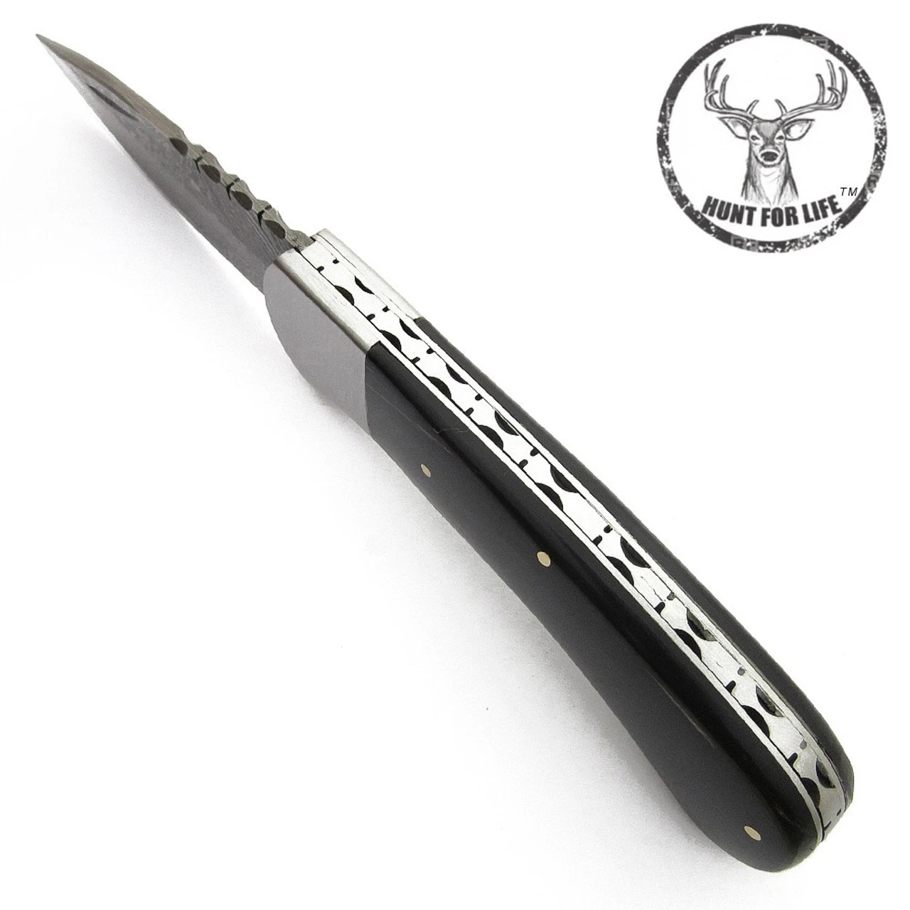 Hunt For Life Deadlock Damascus Slipjoint Pocket Knife 3 Hunt For Life Deadlock Damascus Slipjoint Pocket Knife - Image 3
