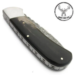 Hunt For Life Deadlock Damascus Slipjoint Pocket Knife