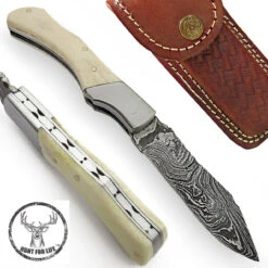 Hunt For Life Range Wars Damascus Handmade Pocket Knife 7 Hunt For Life Range Wars Damascus Handmade Pocket Knife -Daggers Store 12A5 DM1964 2 96925.1564503641