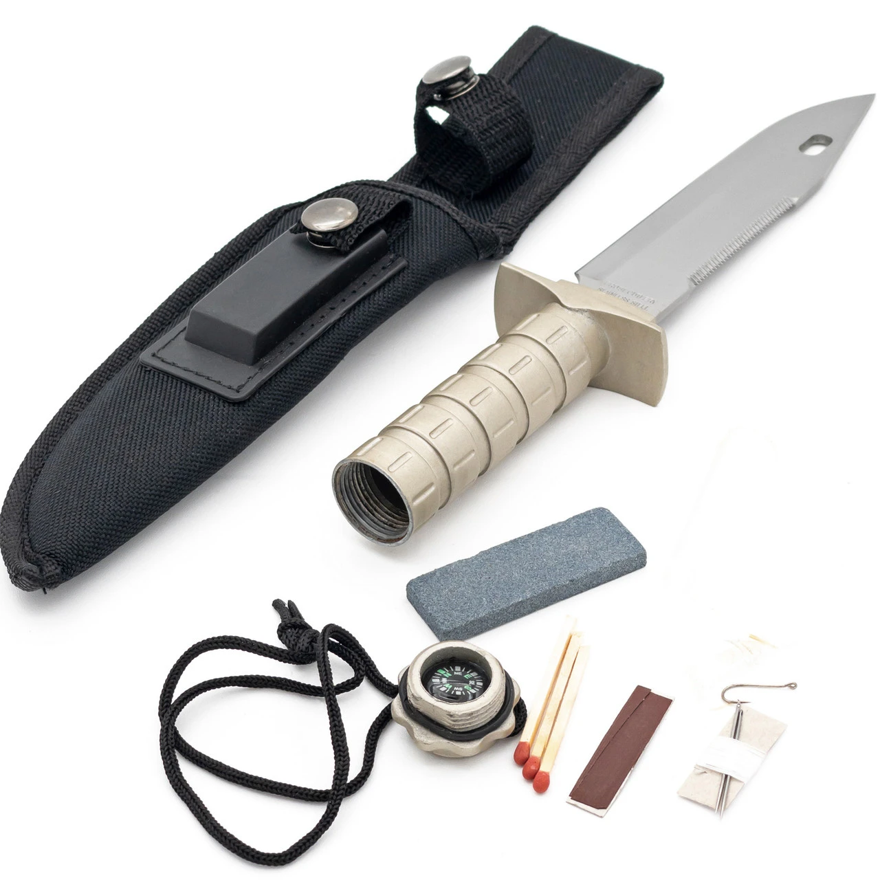 True North Survival Compartment Knife With Heavy Duty Sheath 1 True North Survival Compartment Knife With Heavy Duty Sheath