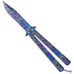 Psychedelic Trip Heavy Duty Balisong Flipper Butterfly Knife