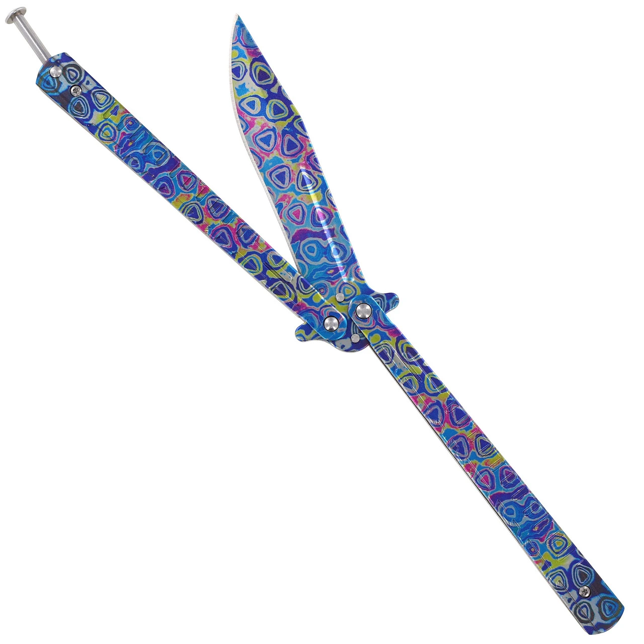 Psychedelic Trip Heavy Duty Balisong Flipper Butterfly Knife 3 Psychedelic Trip Heavy Duty Balisong Flipper Butterfly Knife - Image 3