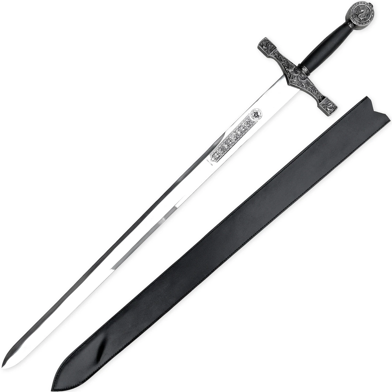 King Arthur Deluxe Stainless Steel Replica Excalibur Longsword 3 King Arthur Deluxe Stainless Steel Replica Excalibur Longsword - Image 3