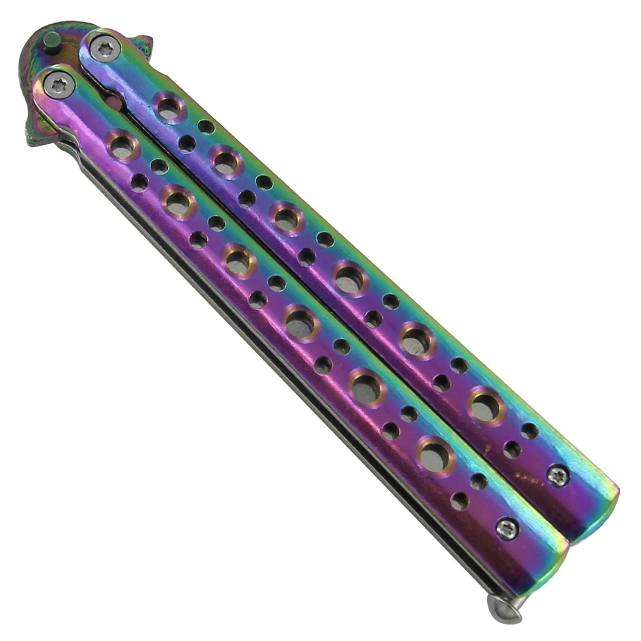 Damascus Steel Luminance Inquisition Butterfly Knife 2 Damascus Steel Luminance Inquisition Butterfly Knife - Image 2