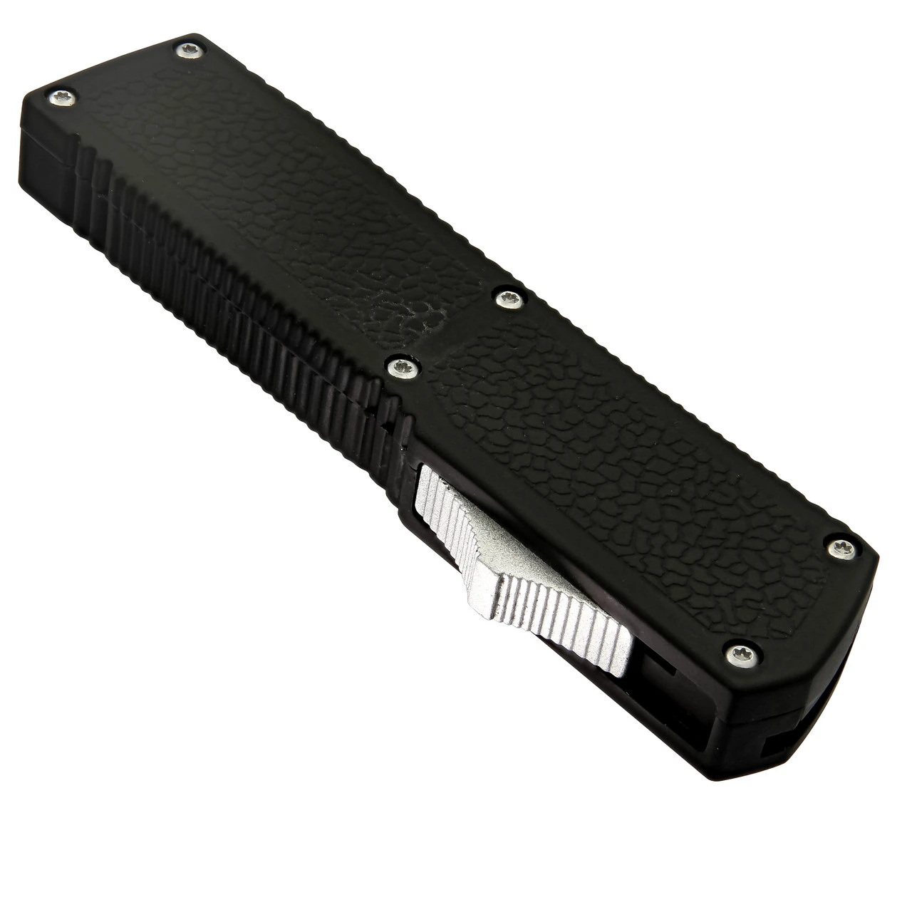 Steel Shadow Automatic Functional Black Textured Out The Front Drop Point OTF Knife W/ Belt Clip 3 Steel Shadow Automatic Functional Black Textured Out The Front Drop Point OTF Knife W/ Belt Clip - Image 3