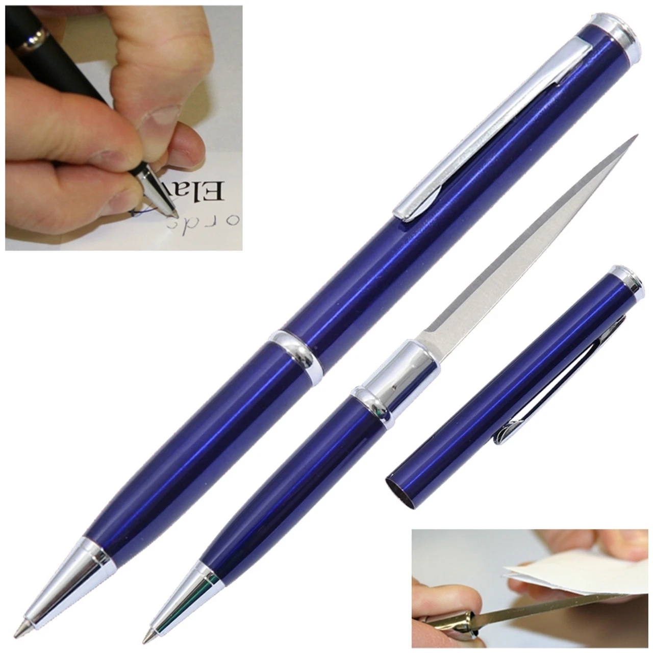 Elegant Executive Dozen Pen Knife Set Blue 1 Elegant Executive Dozen Pen Knife Set Blue