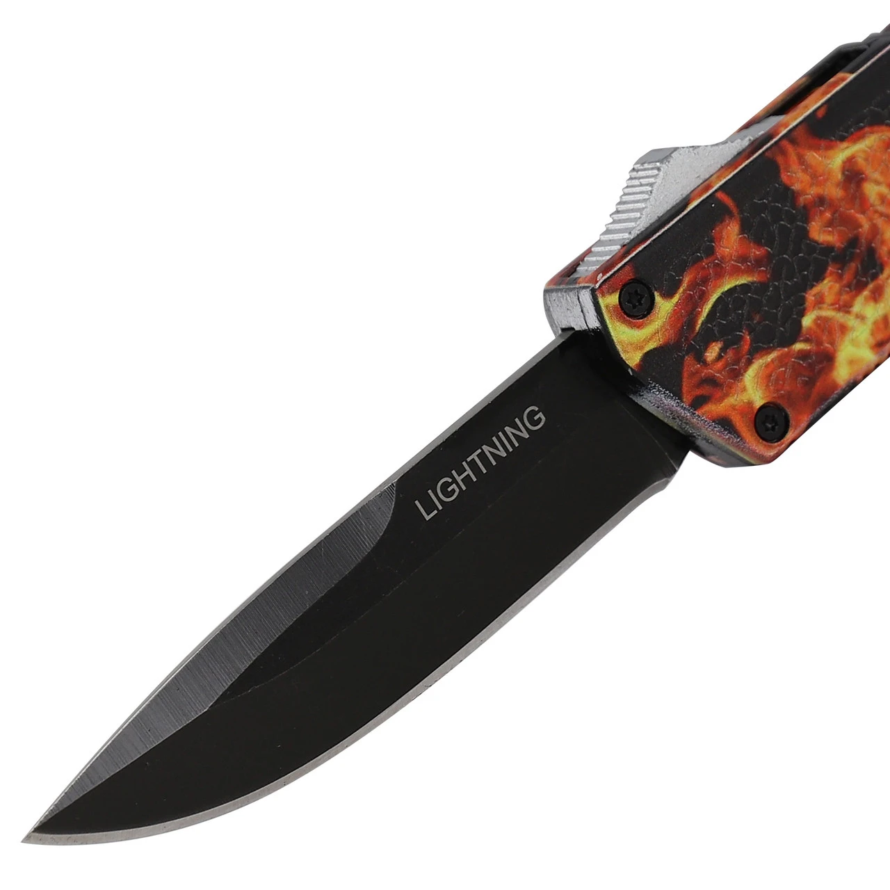 Hell’s Fury Lightning Dual Action Automatic OTF Knife 2 Hell’s Fury Lightning Dual Action Automatic OTF Knife - Image 2