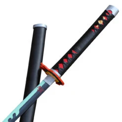 Kamado Tanjiro Collectible Demon Slayer Replica Black Nichirin Katana Sword -Daggers Store 9KM41410 31027.1651590991