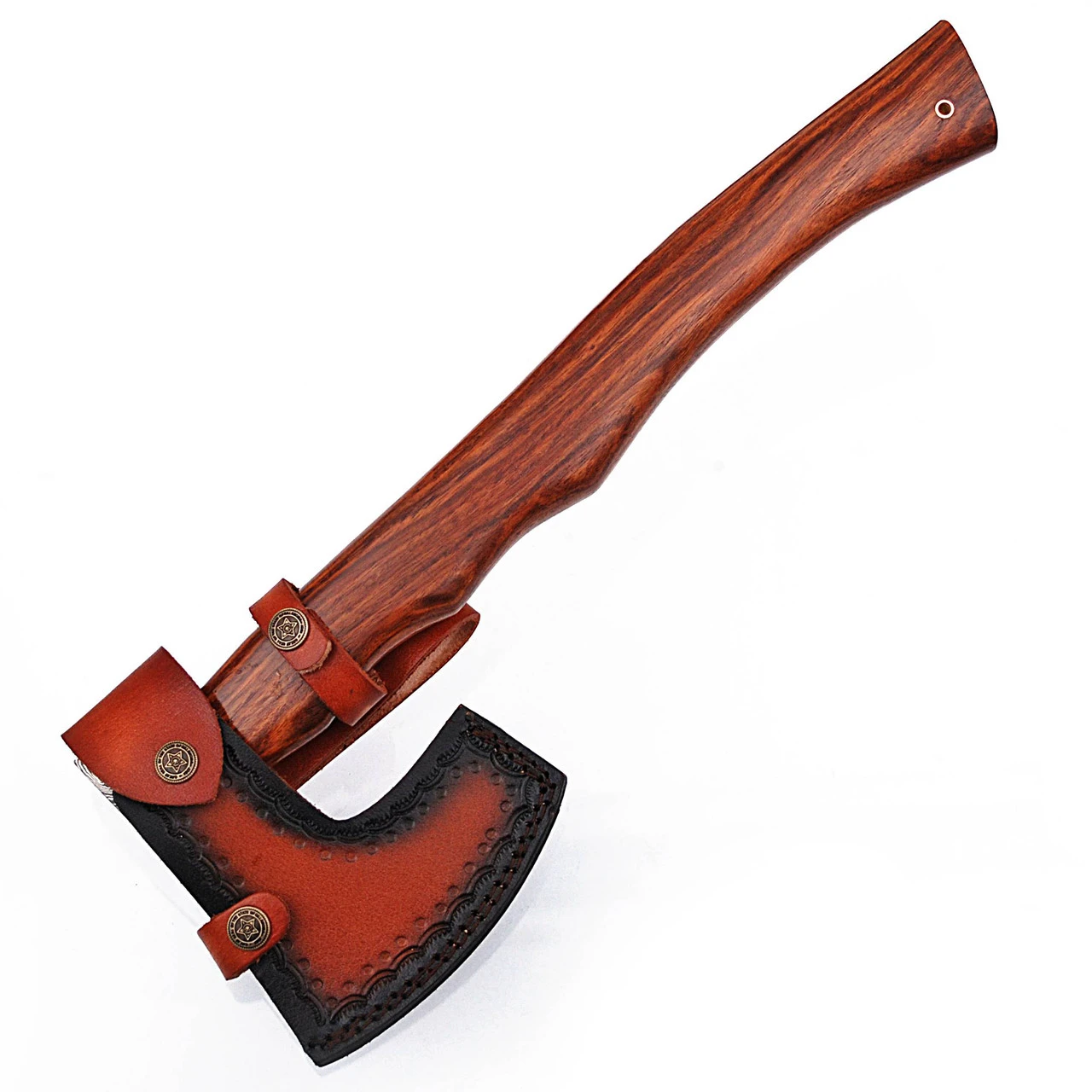 Descendant Of The Gods Damascus Steel Functional Bearded Outdoor Axe 6 Descendant Of The Gods Damascus Steel Functional Bearded Outdoor Axe - Image 6