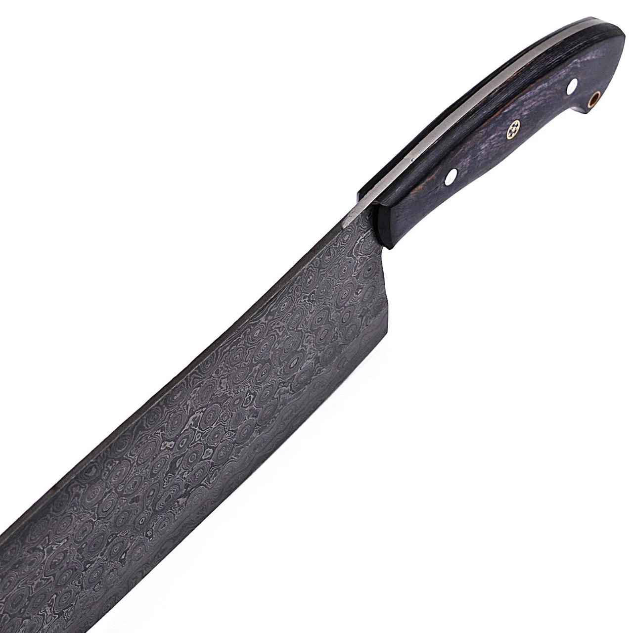 Hannibal Damascus Steel Full Tang Cleaver Knife 3 Hannibal Damascus Steel Full Tang Cleaver Knife - Image 3