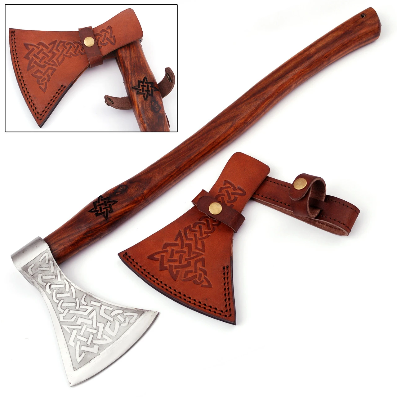 Herleifr Traditional Medieval Viking Battle Axe | Engraved Handle | 1 Herleifr Traditional Medieval Viking Battle Axe | Engraved Handle |