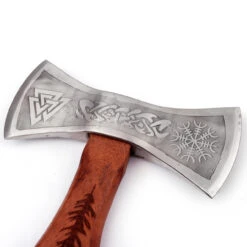 Scandinavian Raider Double Bitted Carbon Steel Viking Inspired Outdoor Axe -Daggers Store AXP2218 A 34326.1665689588