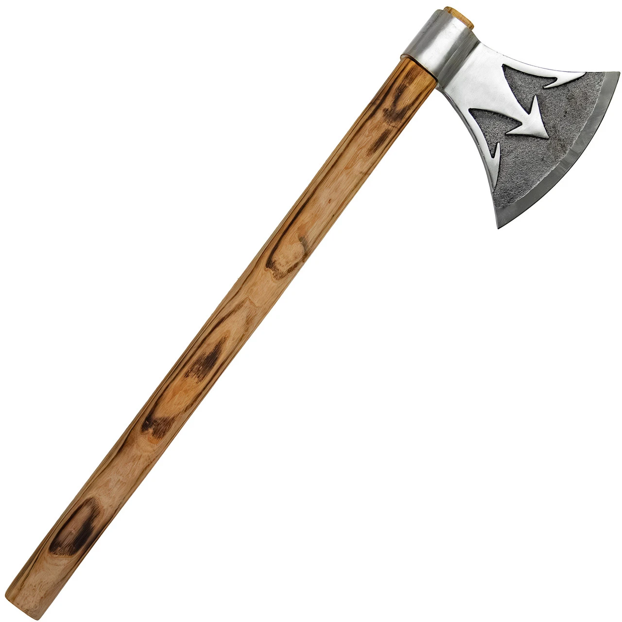 Split Seas Functional Hand Forged High Carbon Steel Outdoor Axe W/ Trident Motif 1 Split Seas Functional Hand Forged High Carbon Steel Outdoor Axe W/ Trident Motif