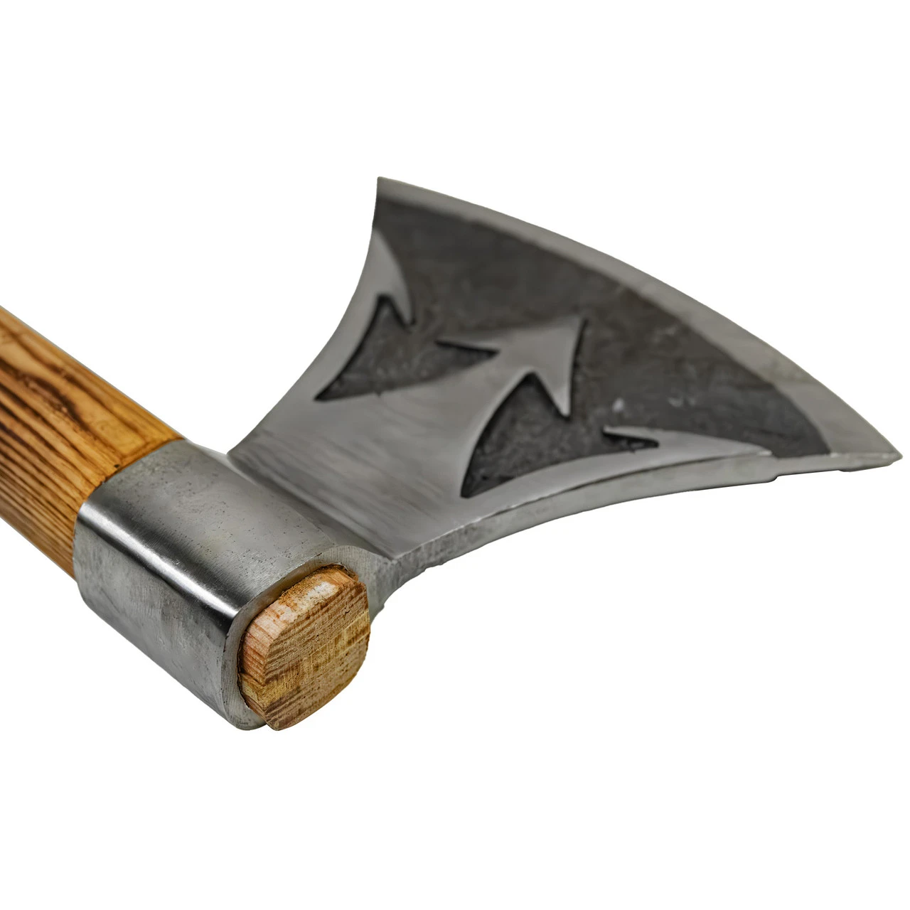 Split Seas Functional Hand Forged High Carbon Steel Outdoor Axe W/ Trident Motif 3 Split Seas Functional Hand Forged High Carbon Steel Outdoor Axe W/ Trident Motif - Image 3