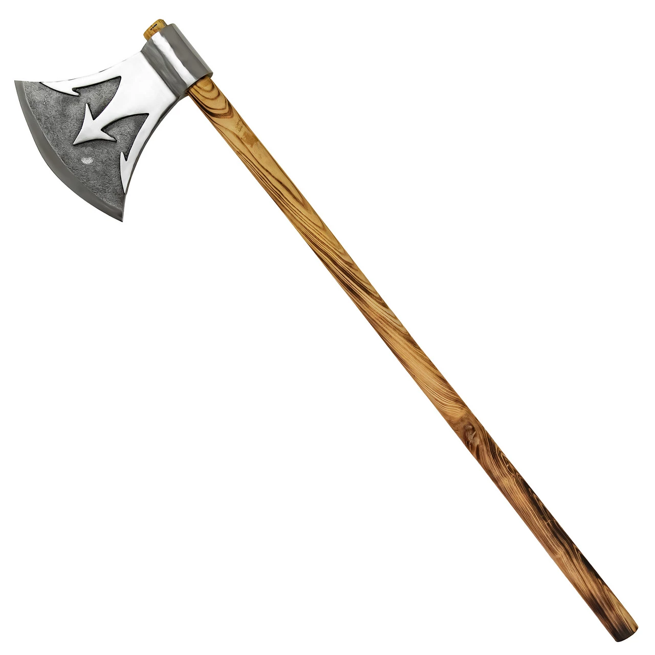 Briny Deep Hand Forged Large Two-Handed Outdoor Camping Functional Costume Axe W/ Trident Motif 1 Briny Deep Hand Forged Large Two-Handed Outdoor Camping Functional Costume Axe W/ Trident Motif