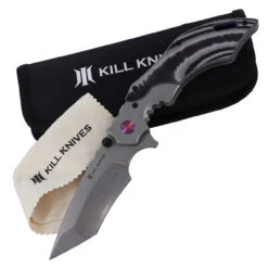 KILL KNIVES ™ Apocalyptic High Quality D2 Steel Ball Bearing Spring Assist Pocket Knife -Daggers Store BB6 68666.1611937639