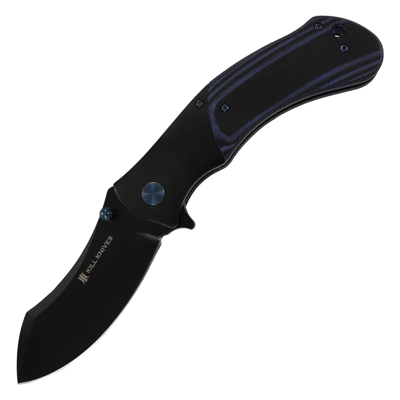 KILL™ Blue Racer Heavy Duty Ball Bearing Spring Assisted Nessmuk Blade Pocket Knife 1 KILL™ Blue Racer Heavy Duty Ball Bearing Spring Assisted Nessmuk Blade Pocket Knife