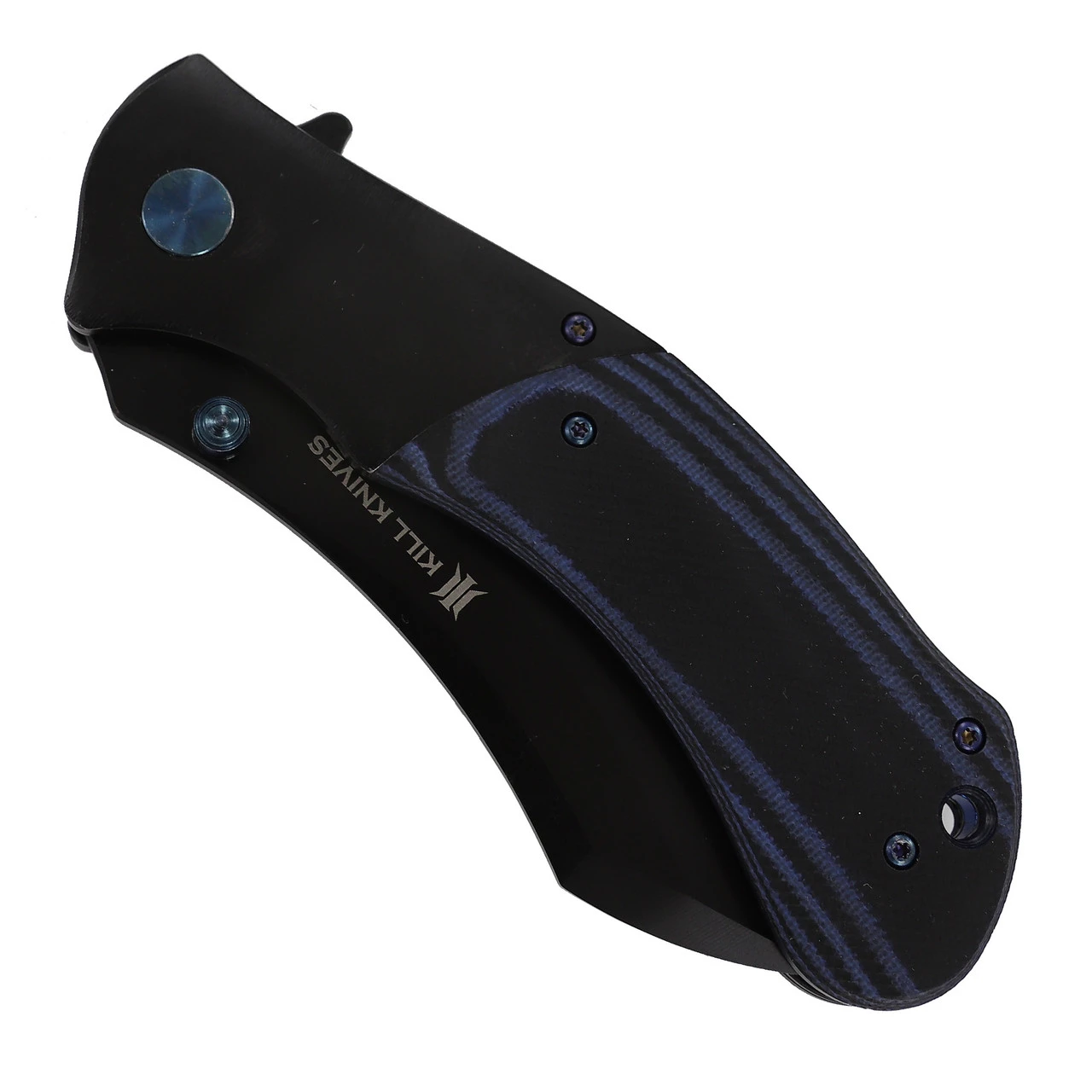 KILL™ Blue Racer Heavy Duty Ball Bearing Spring Assisted Nessmuk Blade Pocket Knife 4 KILL™ Blue Racer Heavy Duty Ball Bearing Spring Assisted Nessmuk Blade Pocket Knife - Image 4