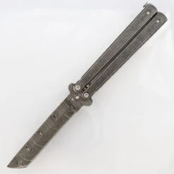 Butterfly Coal Miner Steel Knife | Tanto Point Damascus Blade