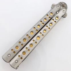 Gold Panning Clip Point Balisong Butterfly Knife Flipper | Damascus Steel Blade | Tanto Point 8 Gold Panning Clip Point Balisong Butterfly Knife Flipper | Damascus Steel Blade | Tanto Point -Daggers Store BF2489 D2 03 47119.1691079983