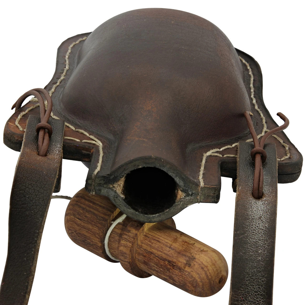 Ranch Hand 48 Oz. Handmade Brown Genuine Leather Bottle Canteen W/ Wooden Stopper & Leather Shoulder Strap 3 Ranch Hand 48 Oz. Handmade Brown Genuine Leather Bottle Canteen W/ Wooden Stopper & Leather Shoulder Strap - Image 3