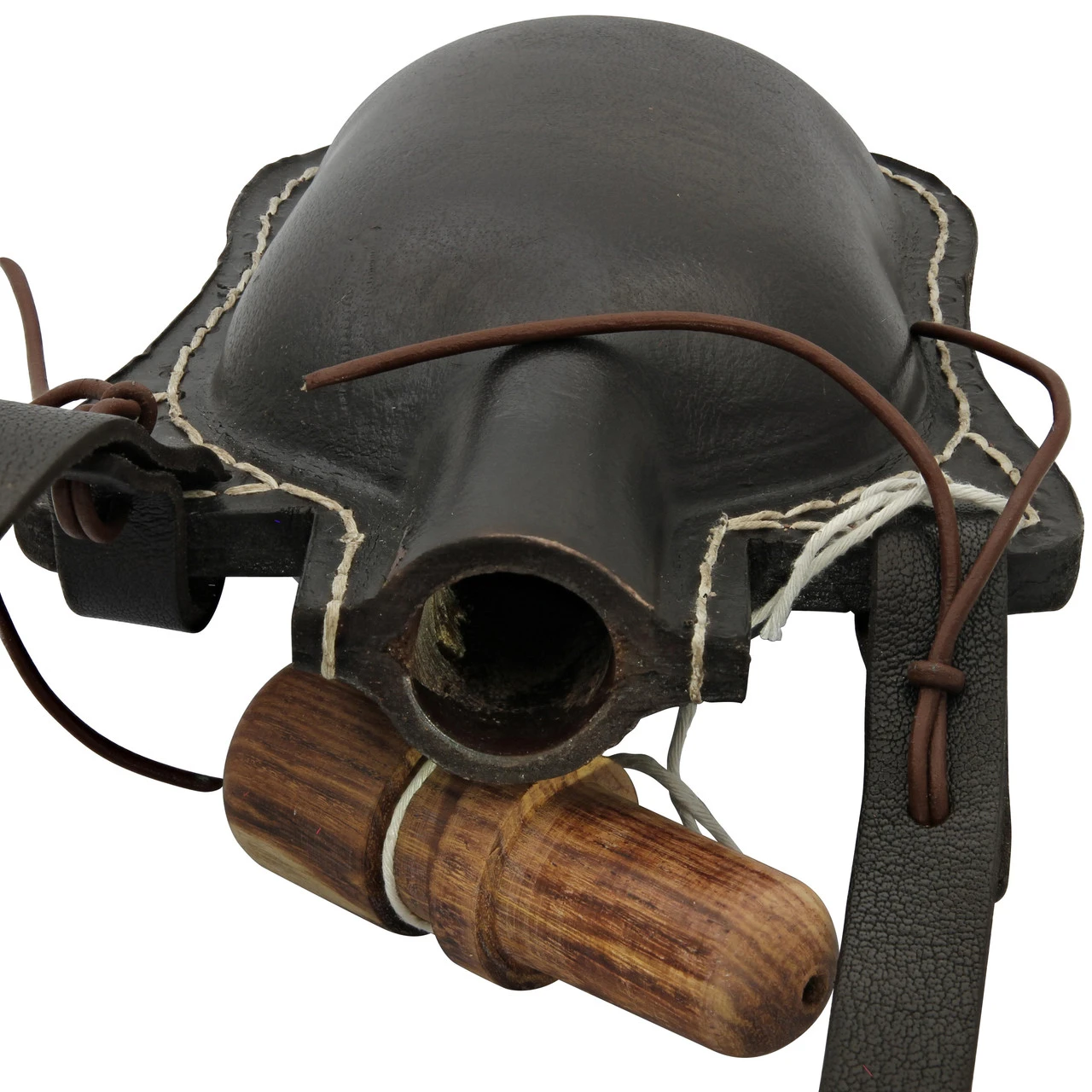 Hoof It 48 Oz. Natural Handmade Dark Brown Genuine Leather Drinking Bottle Canteen W/ Leather Shoulder Strap & Wooden Stopper 4 Hoof It 48 Oz. Natural Handmade Dark Brown Genuine Leather Drinking Bottle Canteen W/ Leather Shoulder Strap & Wooden Stopper - Image 4