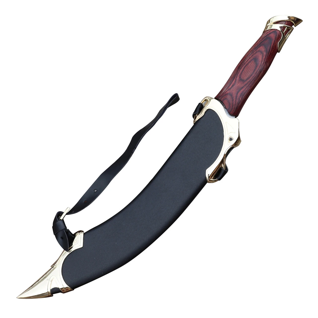 Strider Elven Replica Fantasy Medieval Scimitar Dagger Sword Scabbard & Wall Mount Included 1 Strider Elven Replica Fantasy Medieval Scimitar Dagger Sword Scabbard & Wall Mount Included