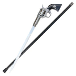 Quickdraw Outlaw Colt 45 Sword Cane W/ Free-Spinning Chamber