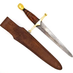 King Of Thieves Full Tang Damascus Steel Arming Dagger Short Sword -Daggers Store DGD2943 93154.1661454468