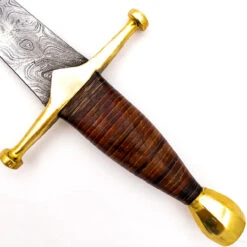 King Of Thieves Full Tang Damascus Steel Arming Dagger Short Sword -Daggers Store DGD2943 93179.1661454484