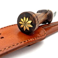 Divine Judgement Ornate Damascus Steel Ceremonial Dagger | Leather Sheath Included -Daggers Store DGD2945 03088.1661454108