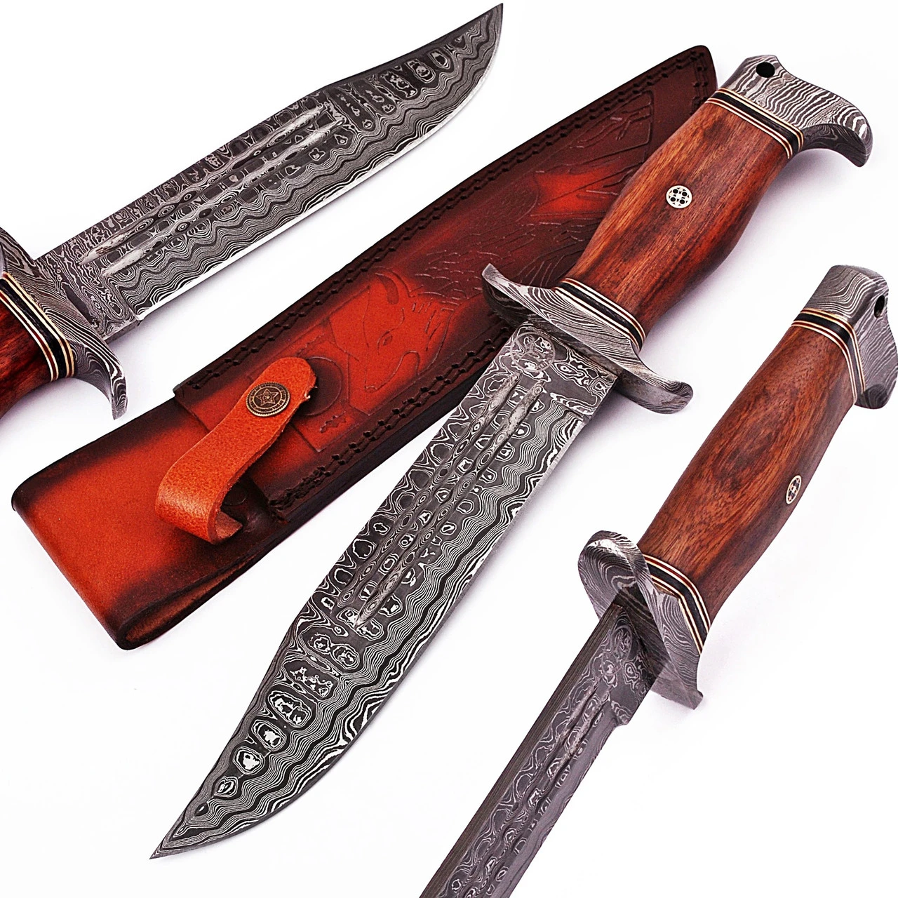Hunt For Life Nightmare Howler Damascus Steel Hunting Knife 1 Hunt For Life Nightmare Howler Damascus Steel Hunting Knife