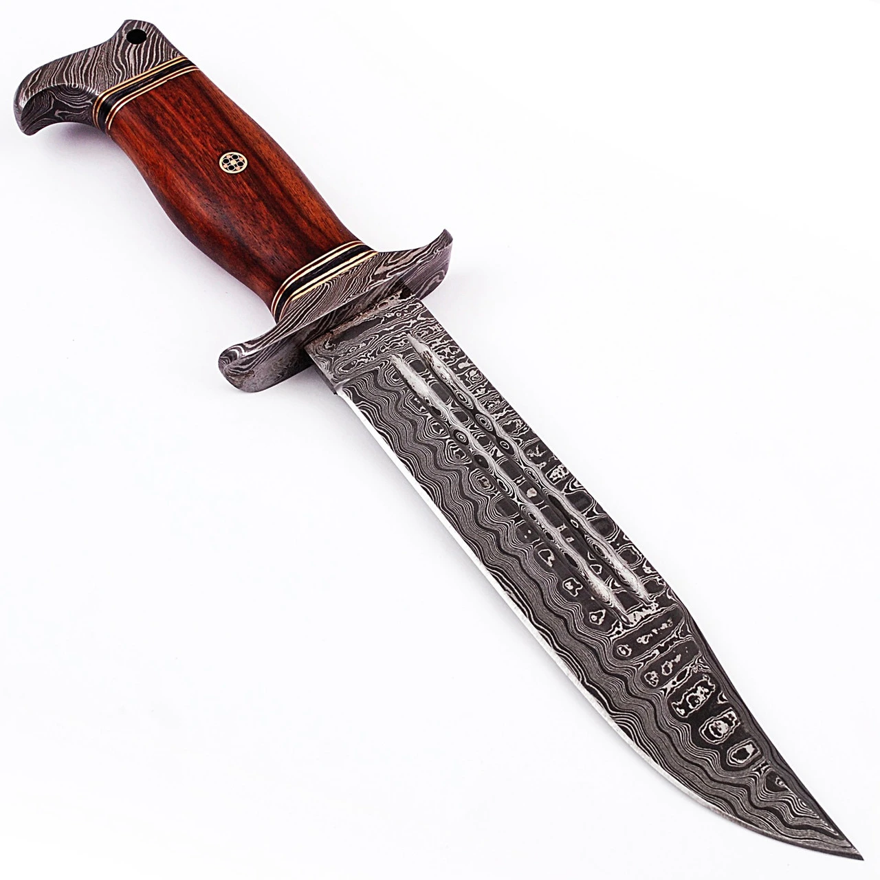 Hunt For Life Nightmare Howler Damascus Steel Hunting Knife 3 Hunt For Life Nightmare Howler Damascus Steel Hunting Knife - Image 3
