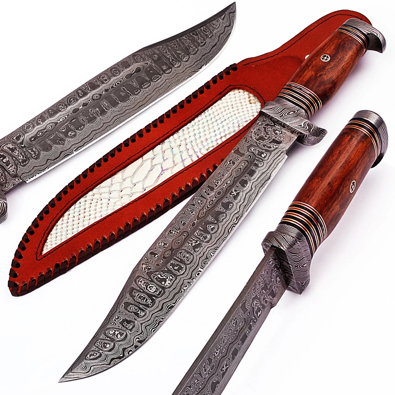 Hunt For Life Bayou Dweller Damascus Steel Bowie Hunting Knife 1 Hunt For Life Bayou Dweller Damascus Steel Bowie Hunting Knife