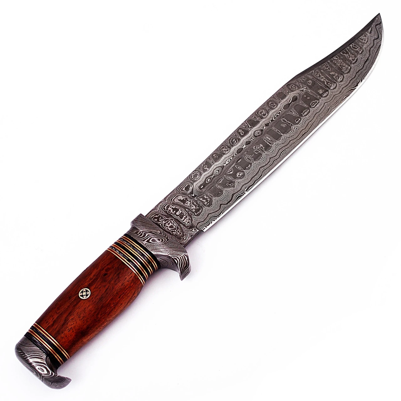 Hunt For Life Bayou Dweller Damascus Steel Bowie Hunting Knife 3 Hunt For Life Bayou Dweller Damascus Steel Bowie Hunting Knife - Image 3