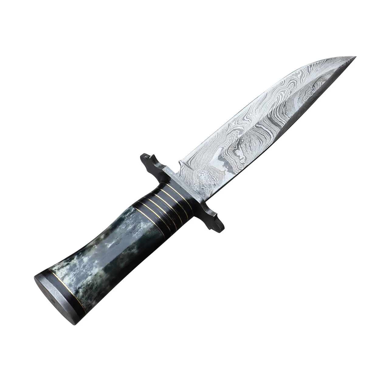 Right Hand Of Artemis Damascus Steel Fixed Blade Hunting Knife 5 Right Hand Of Artemis Damascus Steel Fixed Blade Hunting Knife - Image 5