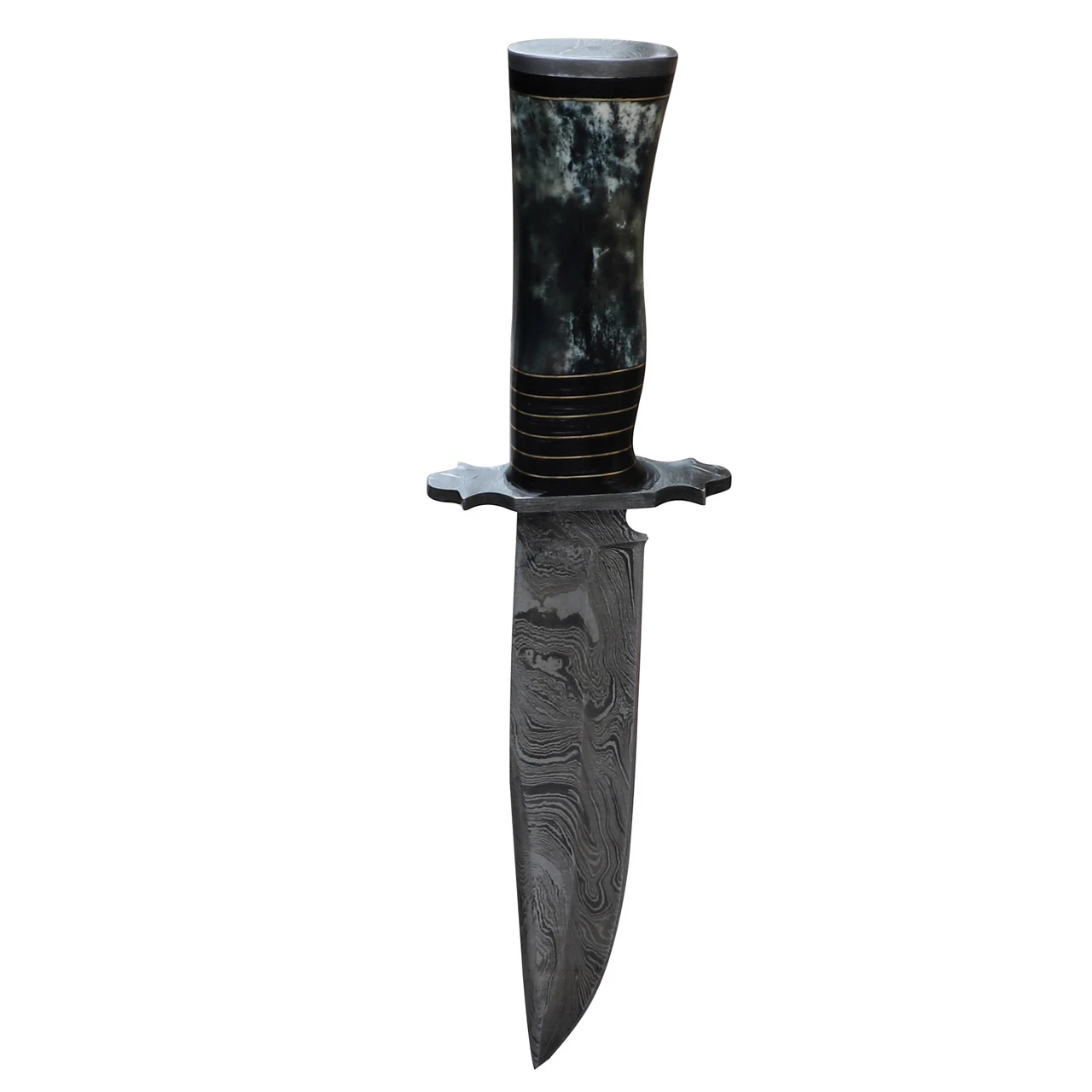 Right Hand Of Artemis Damascus Steel Fixed Blade Hunting Knife 4 Right Hand Of Artemis Damascus Steel Fixed Blade Hunting Knife - Image 4