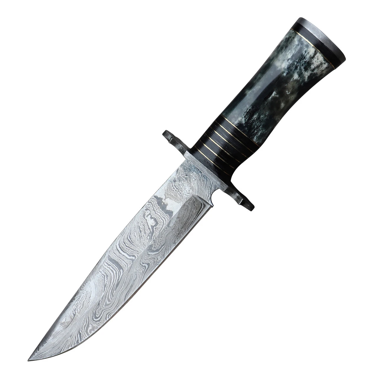 Right Hand Of Artemis Damascus Steel Fixed Blade Hunting Knife 3 Right Hand Of Artemis Damascus Steel Fixed Blade Hunting Knife - Image 3