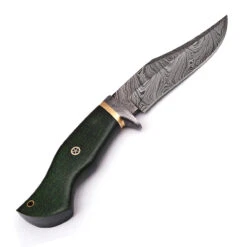 Alligator Gutter Damascus Steel Clip Point Hunting Knife Sheath Included -Daggers Store DHK2281 66737.1595358368