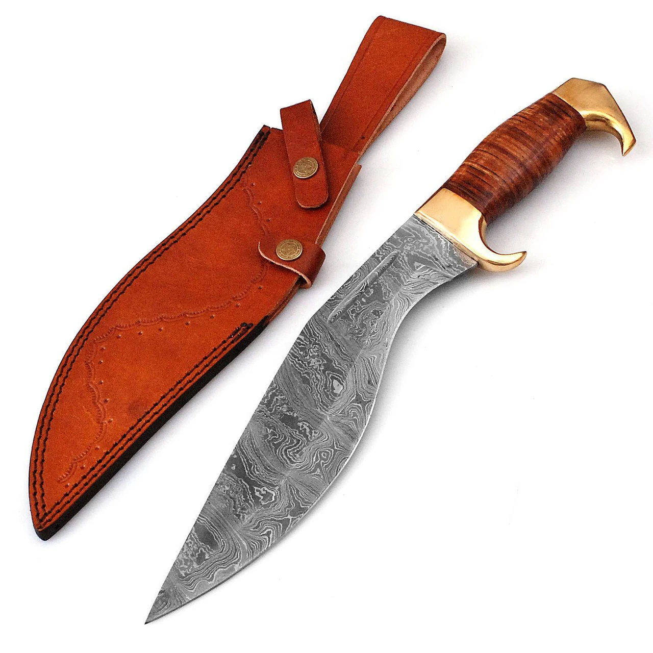 Nation Eradicator Damascus Steel Full Tang Kukri Knife 1 Nation Eradicator Damascus Steel Full Tang Kukri Knife