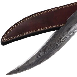 Damascus Steel Collectable Railroad Spike Knife | Locomotive Spike Knife With Leather Sheath 11 Damascus Steel Collectable Railroad Spike Knife | Locomotive Spike Knife With Leather Sheath -Daggers Store DHK3012 91530.1669133794
