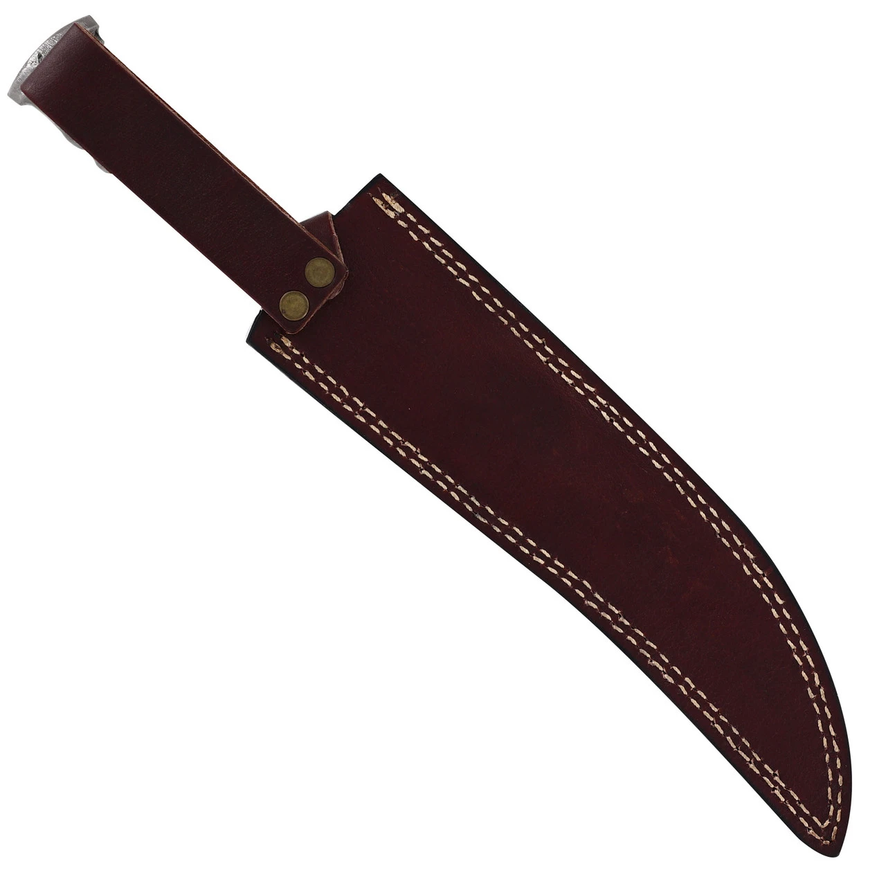 Damascus Steel Collectable Railroad Spike Knife | Locomotive Spike Knife With Leather Sheath 7 Damascus Steel Collectable Railroad Spike Knife | Locomotive Spike Knife With Leather Sheath - Image 7