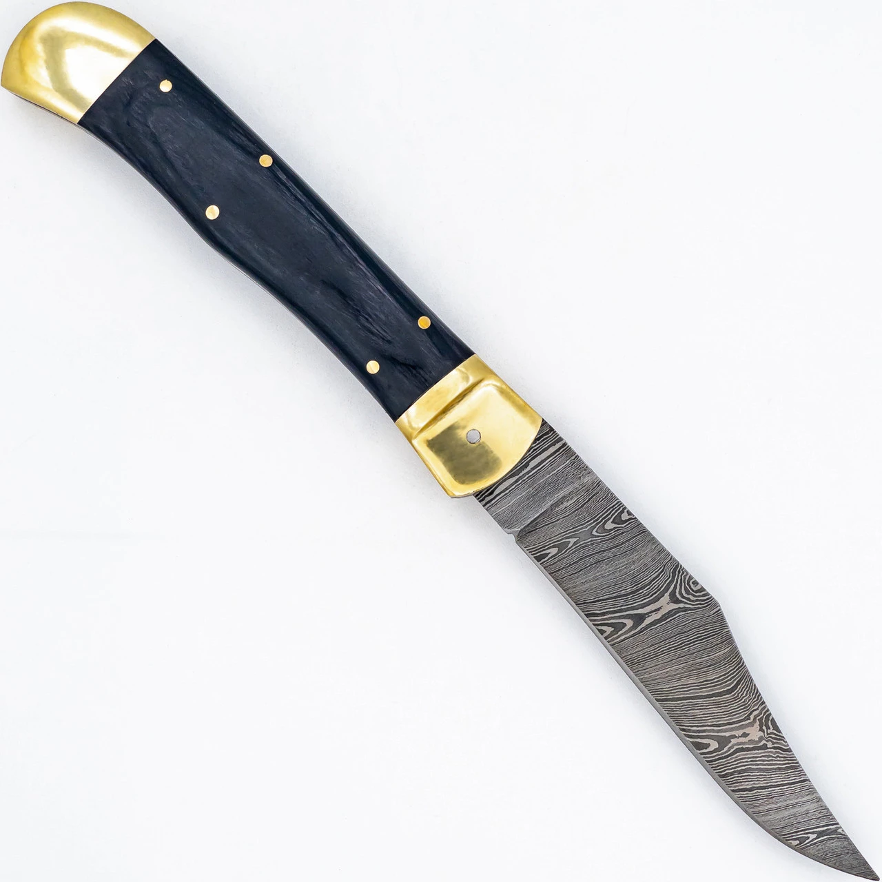 Rappel Down Automatic Large Damascus XL Lever Lock Clip Point Switchblade Knife 5 Rappel Down Automatic Large Damascus XL Lever Lock Clip Point Switchblade Knife - Image 5