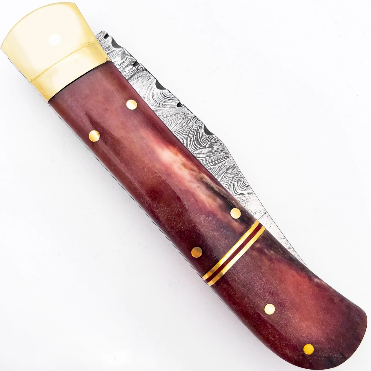 Bleeding Sky Damascus Clip Point Automatic Switchblade Lever Lock Knife 2 Bleeding Sky Damascus Clip Point Automatic Switchblade Lever Lock Knife - Image 2