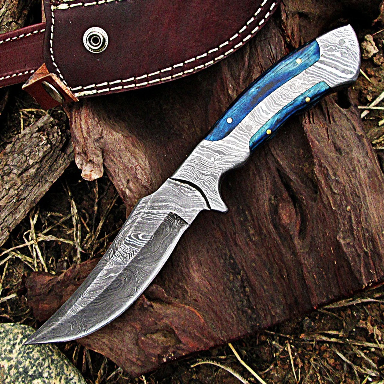 Damascus Rio Grande Lone Rider Full Tang Knife 2 Damascus Rio Grande Lone Rider Full Tang Knife - Image 2