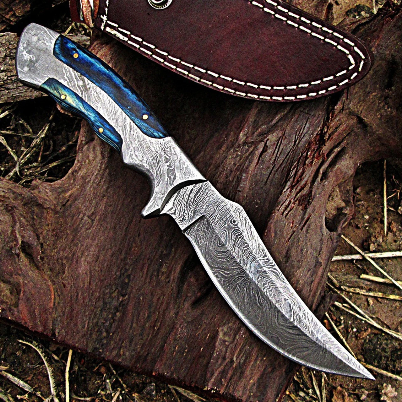 Damascus Rio Grande Lone Rider Full Tang Knife 1 Damascus Rio Grande Lone Rider Full Tang Knife