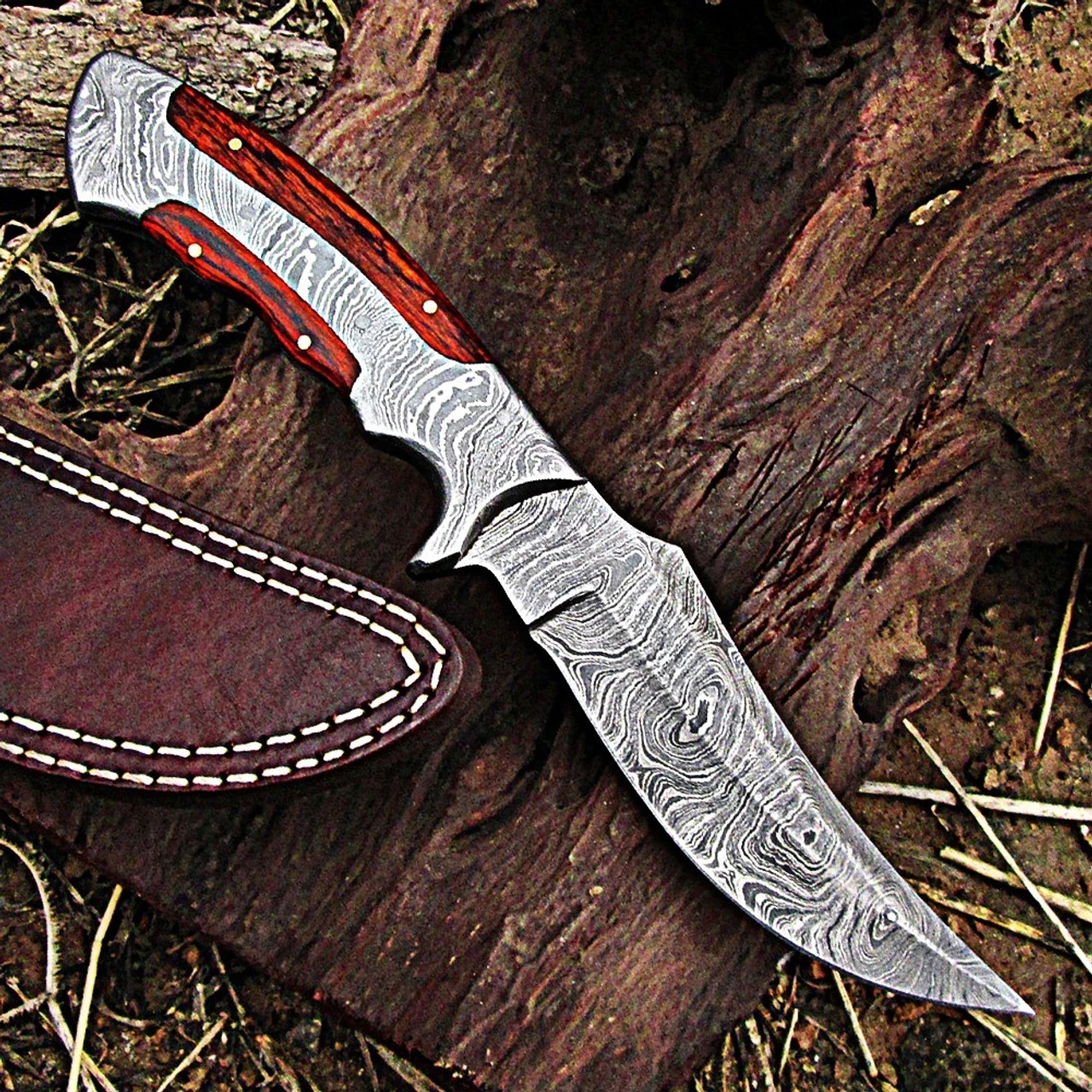 Yukon Timber Full Tang Damascus Knife 2 Yukon Timber Full Tang Damascus Knife - Image 2