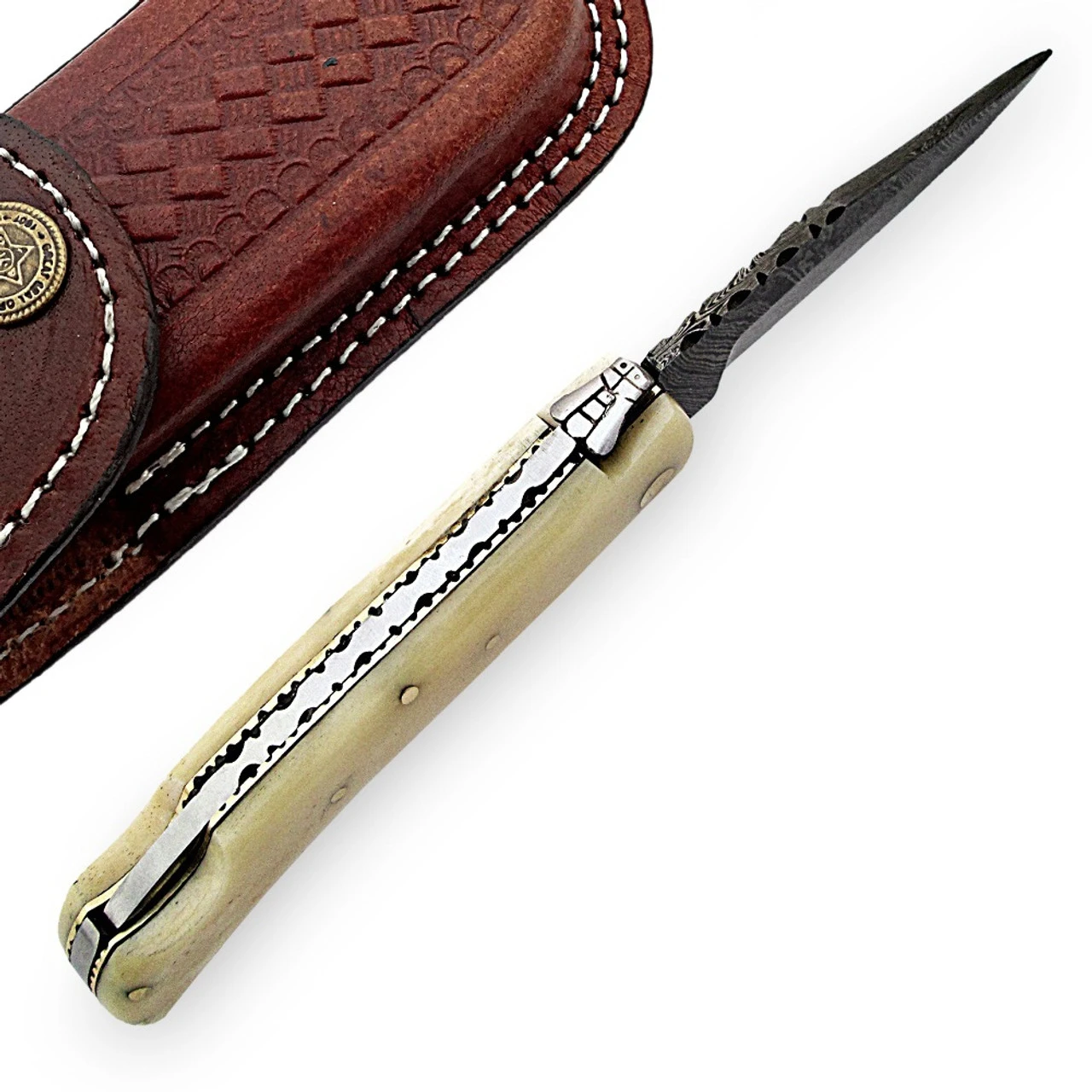 Damascus Steel Desert Caravan French Laguiole Knife 1 Damascus Steel Desert Caravan French Laguiole Knife