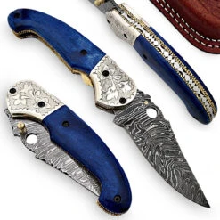 Damascus Steel Ancient Origins Handmade Pocket Knife -Daggers Store DM2041 45008.1564503950
