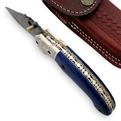 Damascus Steel Ancient Origins Handmade Pocket Knife -Daggers Store DM2041 25581.1564503950